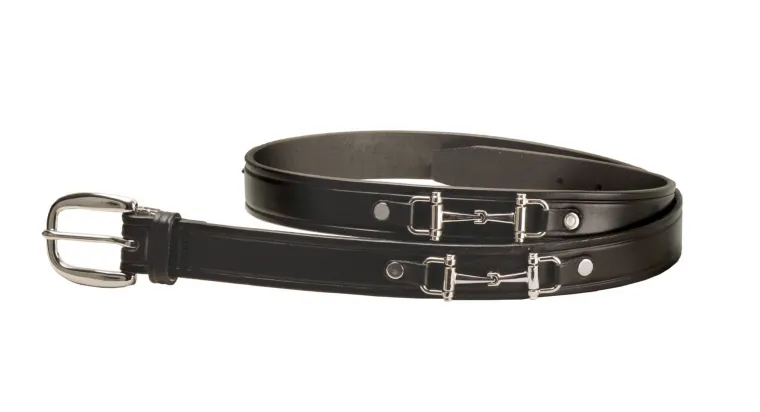tory-leather-1-snaffle-bit-bel-exZxyjgI-2.webp Online TORY LEATHER 1" Snaffle Bit Belt With Nickel Snaffle Bits & Buckle Black