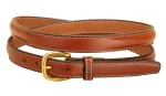 Best TORY LEATHER 3/4" Raised Belt With Brass Buckle & Nameplate Space