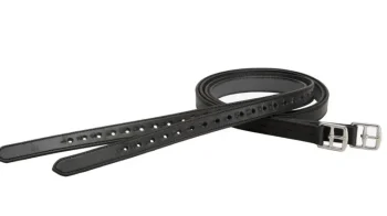 Clearance TORY LEATHER Company 1" X 60" Half-Hole Stirrup Leathers Black