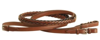 Fashion TORY LEATHER Company 5/8" X 60" Five-Plait Braided English Reins With Buckle Bit Ends