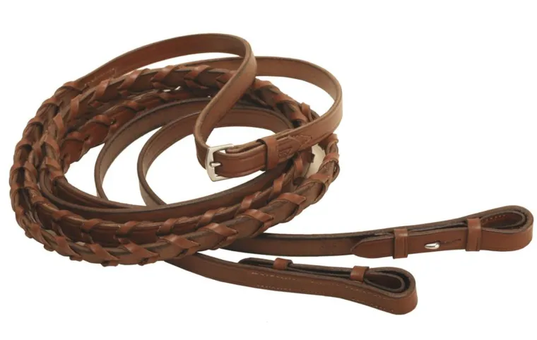 tory-leather-company-58-x-72-l-xHffrFbb-2.webp Sale TORY LEATHER Company 5/8" X 72" Laced Reins With Hook Stud Ends