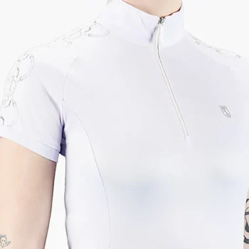 Outlet TREDSTEP-CLOTHING Tredstep Ireland™ Ladies’ Snaffle Short Sleeve Competition Shirt White