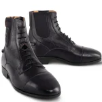 Outlet PASSIONATE HORSE LTD Tredstep™ Ladies’ Medici II Lace Front & Rear Zip Paddock Boots Black