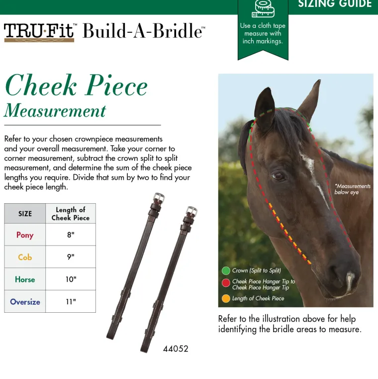 tru-fit-build-a-bridle-cheek-p-ojeJfgLi-1.webp Online KINGS INTERNATIONAL TRU-Fit™ Build-A-Bridle™ Cheek Pieces Chocolate