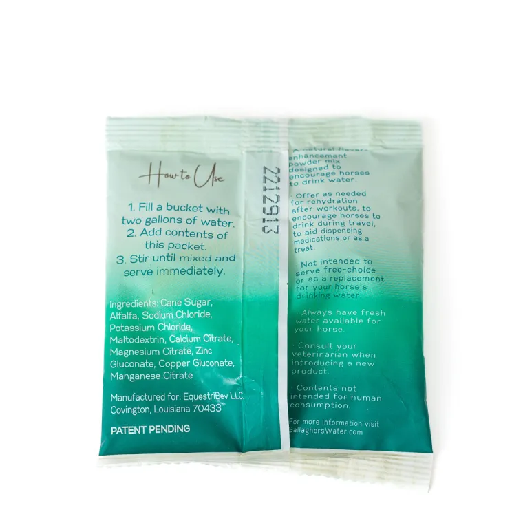 ujxptVXr_6.webp Clearance EQUESTRIBEV Gallagher’s Water™ All-Natural Equine Hydration Beverage, 12 Sachets