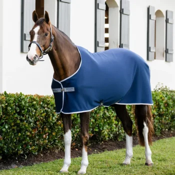Clearance HORSEWARE ® Ireland Amigo® Jersey Cooler Navy/Titanium Grey