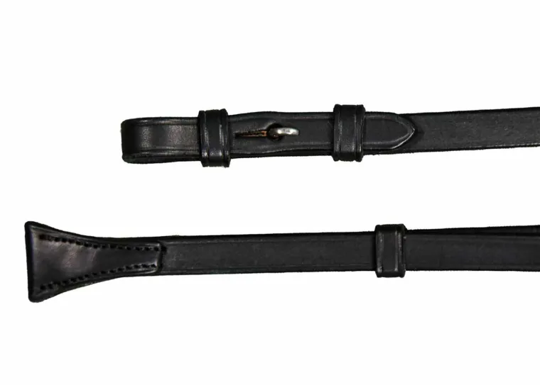 vespucci-dressage-curb-reins-w-JRKZJzAl-0.webp Hot WORLD EQUSTRN BRNDS Vespucci Dressage Curb Reins With Hook Studs Black