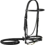 Clearance WORLD EQUSTRN BRNDS Vespucci Plain Raised Dressage Bridle With Flash Black