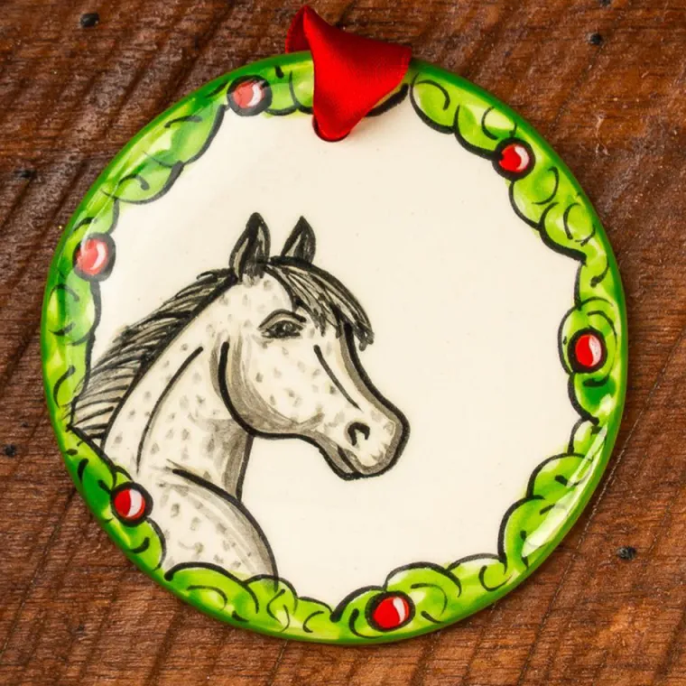 wXDzWsCl_3.webp Online THE NOLA WATKINS COL Hand-Painted Horse Wreath Ornament