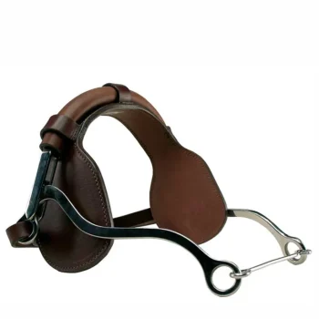 Online PARTRADE Metalab Hackamore with Padded Leather Noseband Havana
