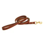 Sale TORY LEATHER Flat Creased Leather Dog Leash with Flat Handle
