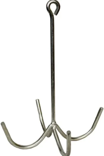 Sale SHILOH STABLES TACK 4-Prong Harness & Tack Hook Silver