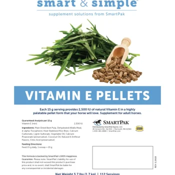 Clearance SMARTPAK SmartEquine™ Smart & Simple® Vitamin E Pellets - 3.7 lbs.